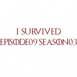 Tee shirt le trone de fer episode 9 saison 3 I survived games of thrones  sublimation