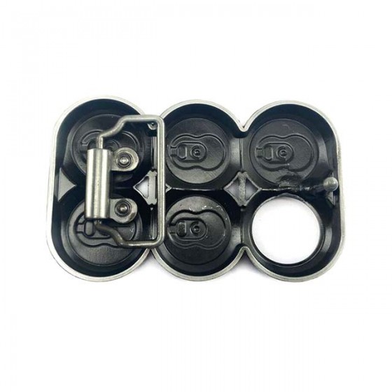 beer sixpack belt buckle with optional leather belt