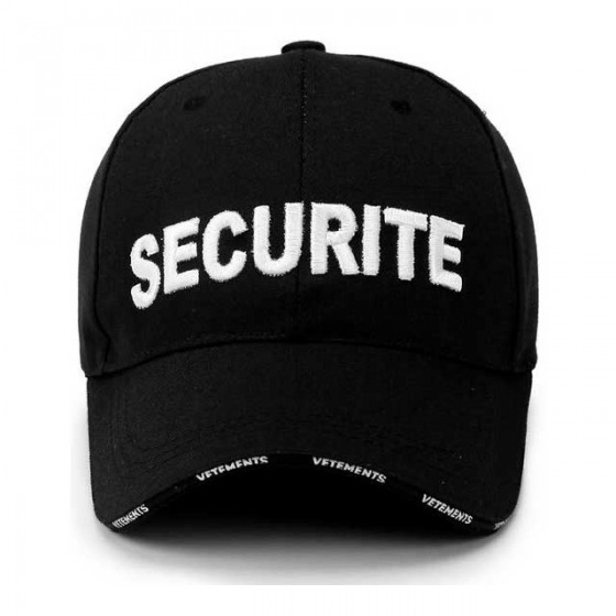 embroidered security guard cap