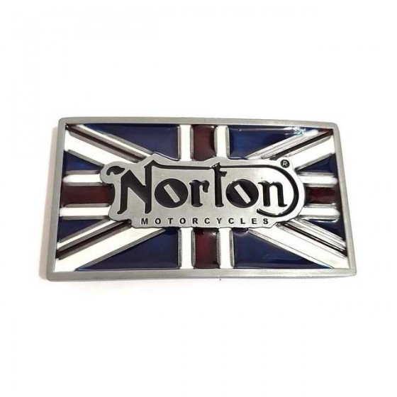 norton motorcycle belt buckle with optional leather belt