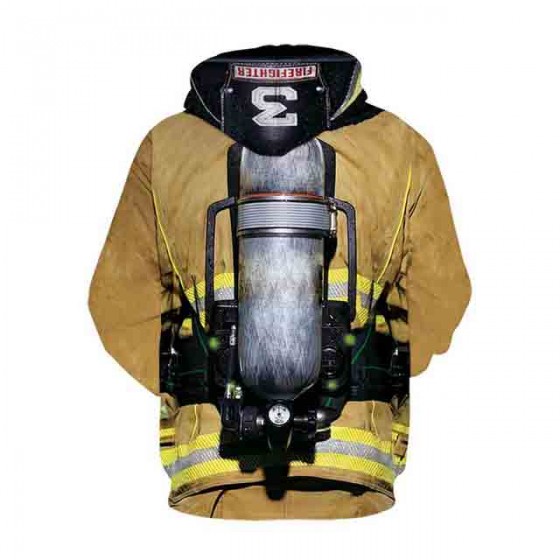 Fireman jacket hoodie 3d