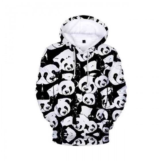 jacket panda hoodie 3d