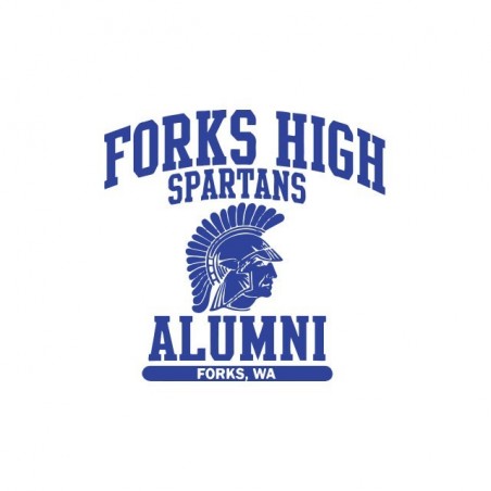 Forks High Spartans Alumni US College white sublimation t-shirt