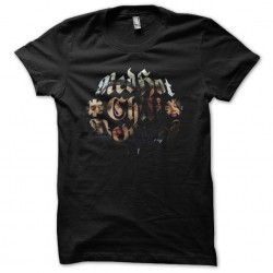 Red Hot Chili Peppers band t-shirt black sublimation