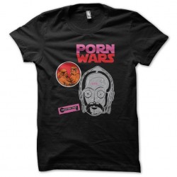 Porn Starwars parody t-shirt black sublimation