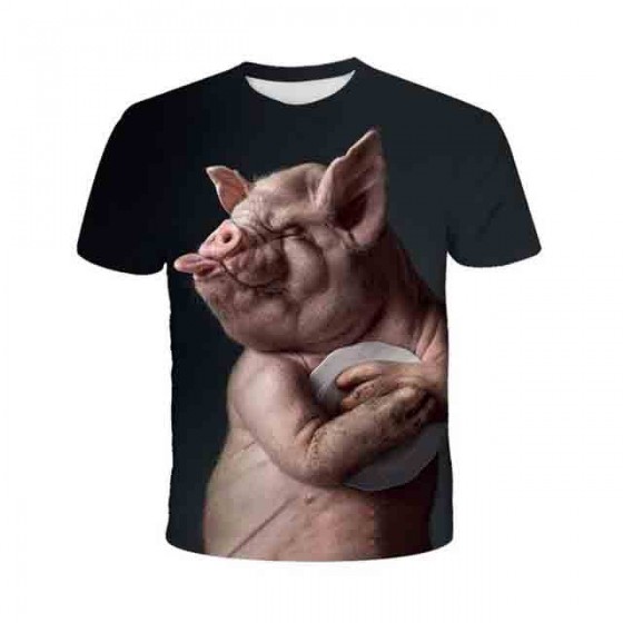 tee shirt cochon 3d...