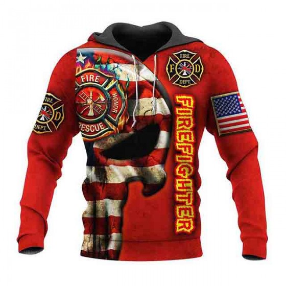 Jacket firefighter hoodie 3d