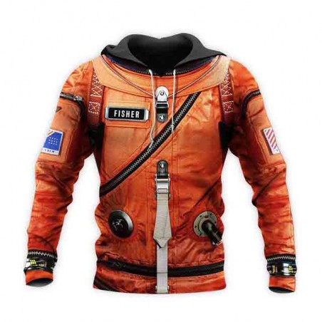 sweat shirt fisher astronaute 3d à capuche