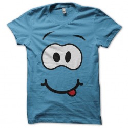 Funny t-shirt face cartoon turquoise sublimation