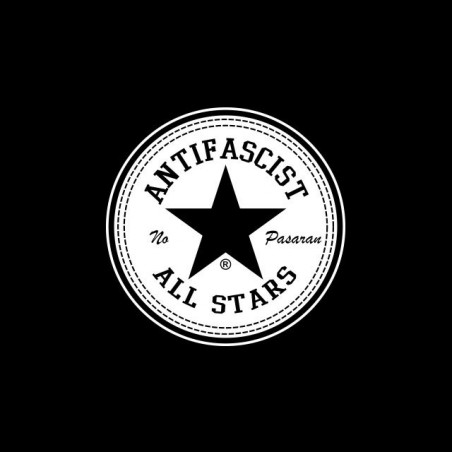 Tee shirt Antifascist No Pasaran All Stars parodie Converse  sublimation