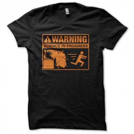 Warning Science in progress black sublimation t-shirt