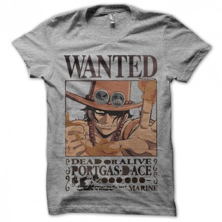 Wanted t-shirt one piece gray sublimation