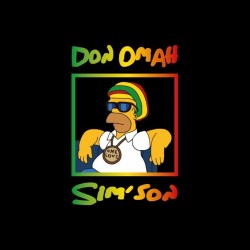Tee shirt Homer Simpson parodie rasta Don Omah Sim'son  sublimation