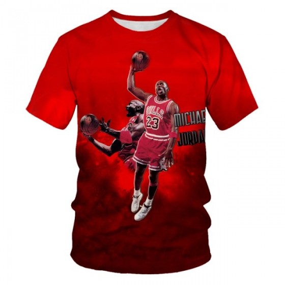 Tee shirt mickael jordan basket-ball sublimation
