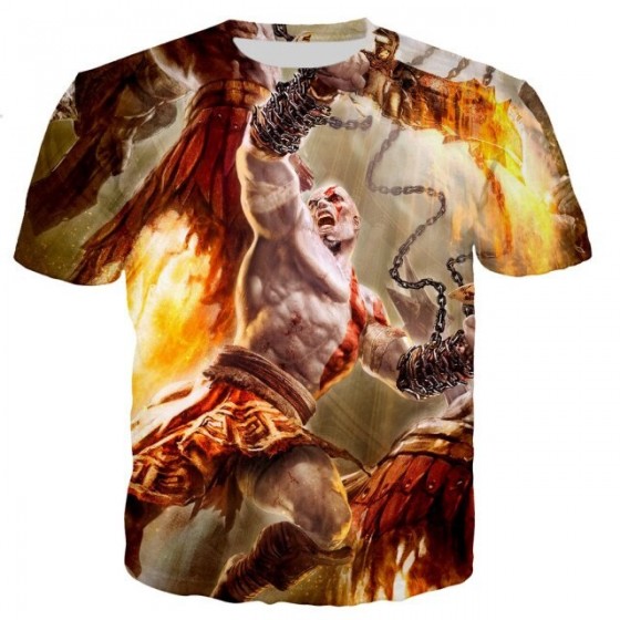 god of war 3 kratos sublimation shirt