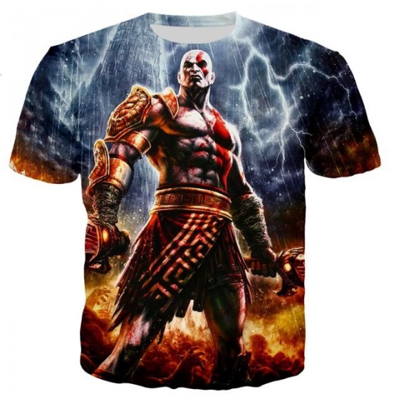 god of war 3 kratos sublimation shirt