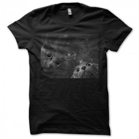 Space cats t-shirt, space cats galaxy Black sublimation