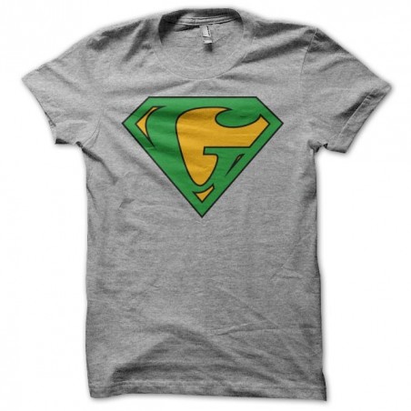 tee shirt Superman parodie Ganjaman gris sublimation