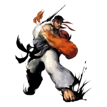 Tee shirt Ryu poing en feu  sublimation