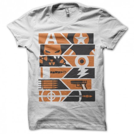 Avenger party orange white sublimation t-shirt