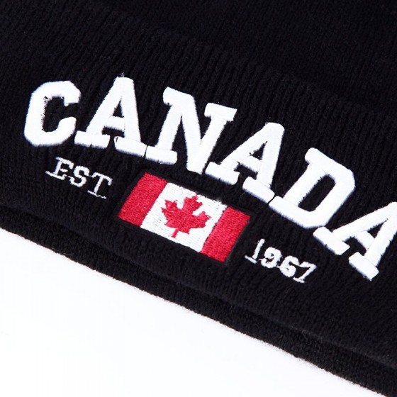 hat canada canadian winter hat flag