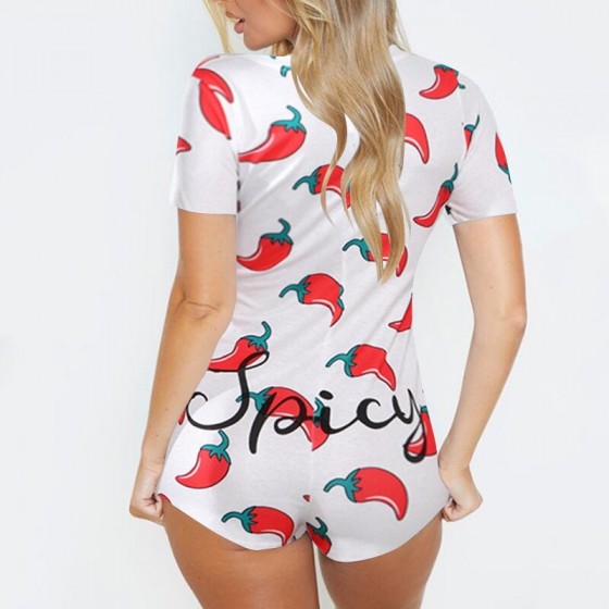 Spicy printed bodysuit for women