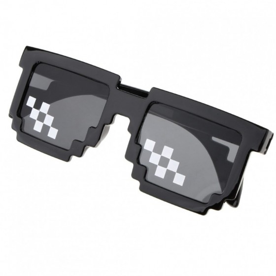 gamer glasses minecraft style