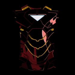 Ironman armor suit black sublimation t-shirt