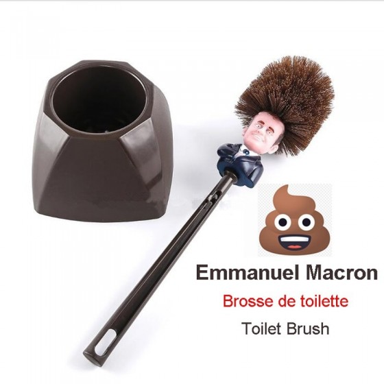 Original toilet brush emmanuel Macron humor