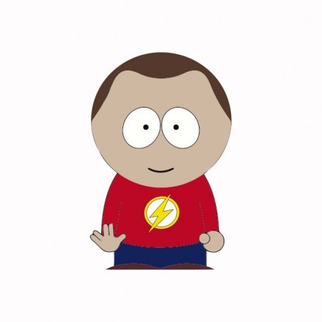 T-shirt South Park parody Sheldon Cooper white sublimation