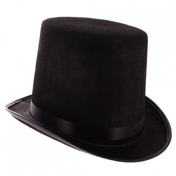 Black felt magician hat