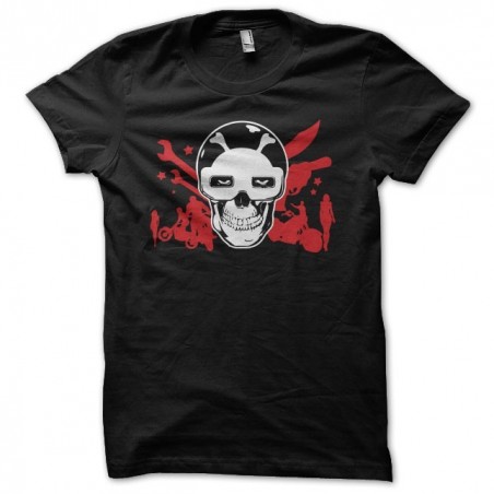 T-shirt Psychomania motorcycles girls and zombies black sublimation