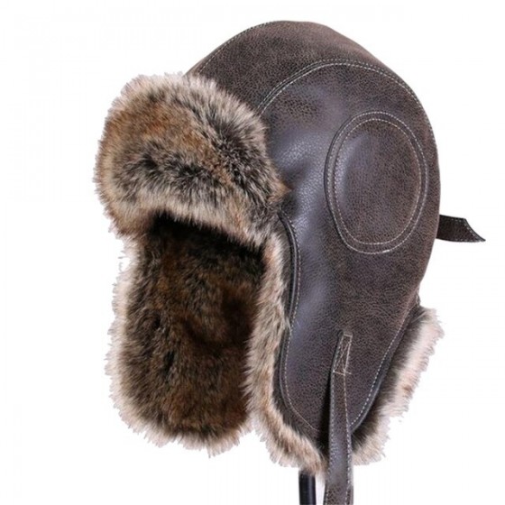 Fake fur aviator hat for men
