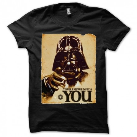shirt Vador the empire needs you in black sublimation