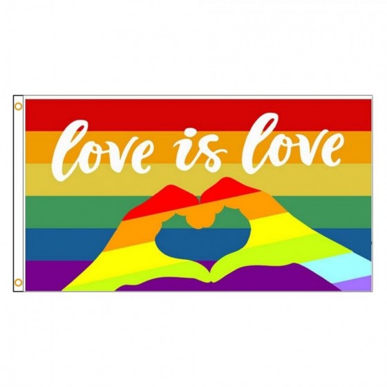 Drapeau love is love LGBT...