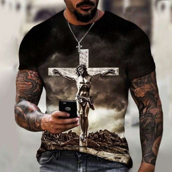 jesus on the cross shirt...