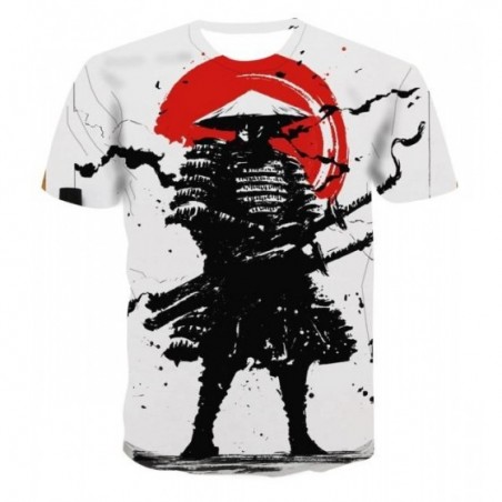 Tee shirt samourai japon imprimé 3d sublimation