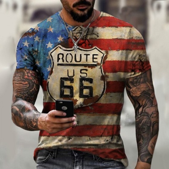 Tee shirt route 66 vintage...