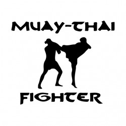 Muay thai fighter white...