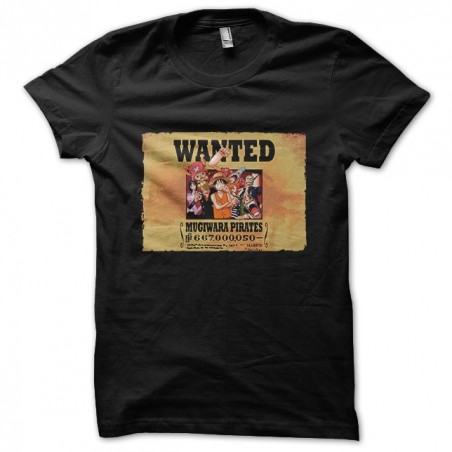 Tee-shirt wanted One Piecee Team Black Sublimation