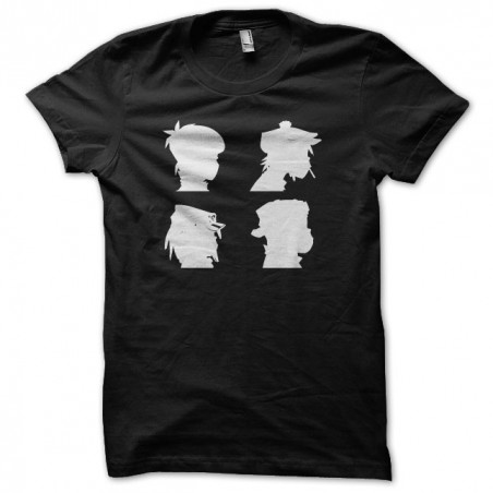 Gorillaz silhouettes album Daemon Days black sublimation t-shirt