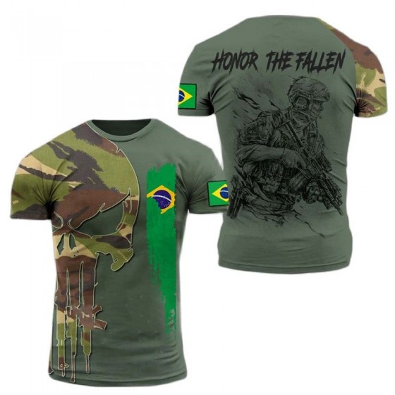 punisher army brazil shirt sublimation