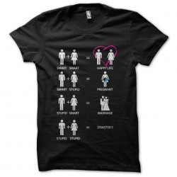 T-shirt probable combinations of couples black sublimation