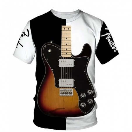 tee shirt fender guitar shirt artistic sublimation