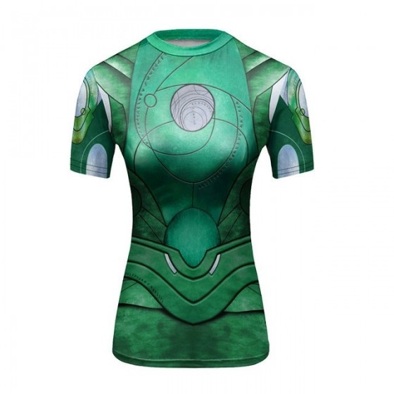 green lantern shirt for lady cosplay gym sublimation