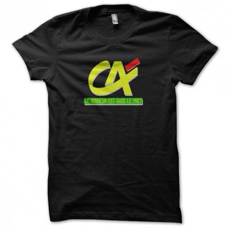 CA t-shirt, Happiness is in black sublimation