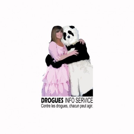 T-shirt Chantal Goya Drogues Info Service white sublimation