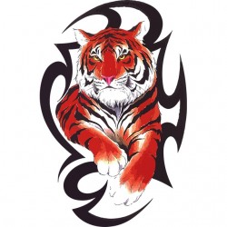 Asian tiger tattoo t-shirt white sublimation