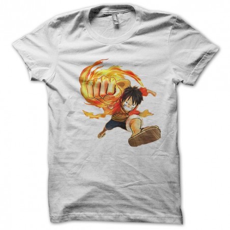 Luffy gomu dot-in-flame t-shirt white sublimation