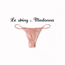 Tee shirt Madonna humor the string to Madonna white sublimation
